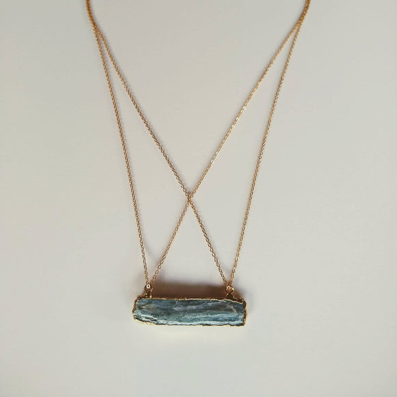 JONNA Double-Strap Necklace 'Kyanite'