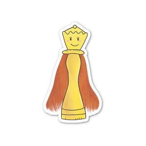 Chess Queen Sticker, Cute Vinyl Sticker