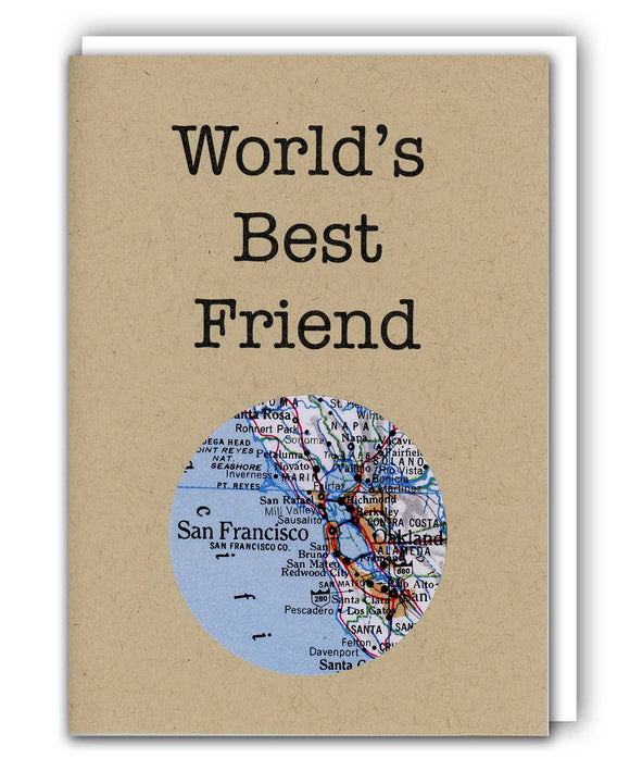 World's Best Friend Mini Map Card