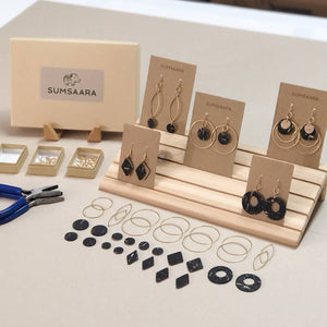 Black with Gold - DIY Jewelry Kit (32 Pieces)