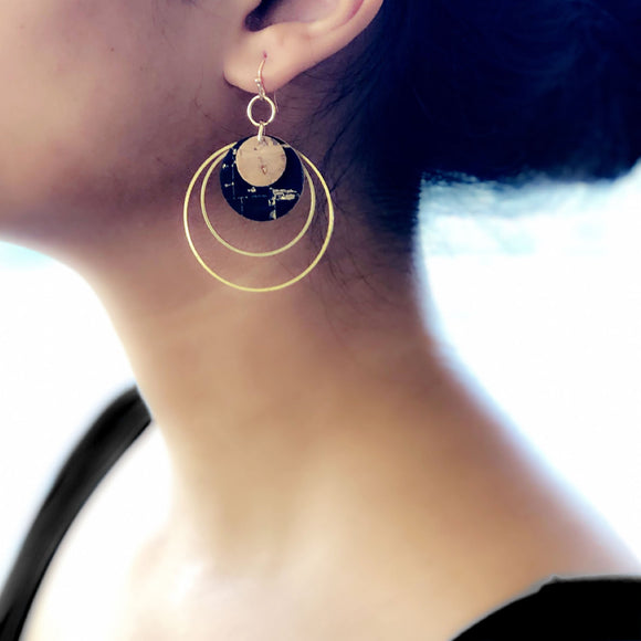 Encircle Earrings- Black