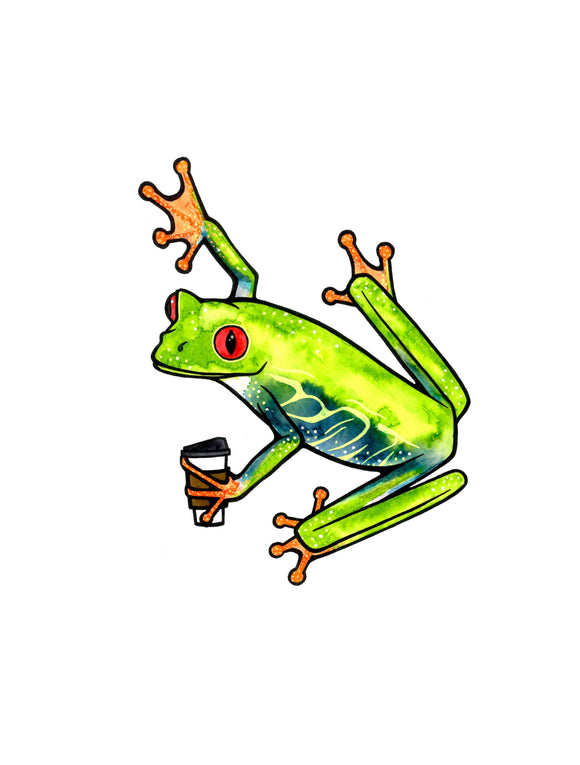 Coffee Frog Art Print