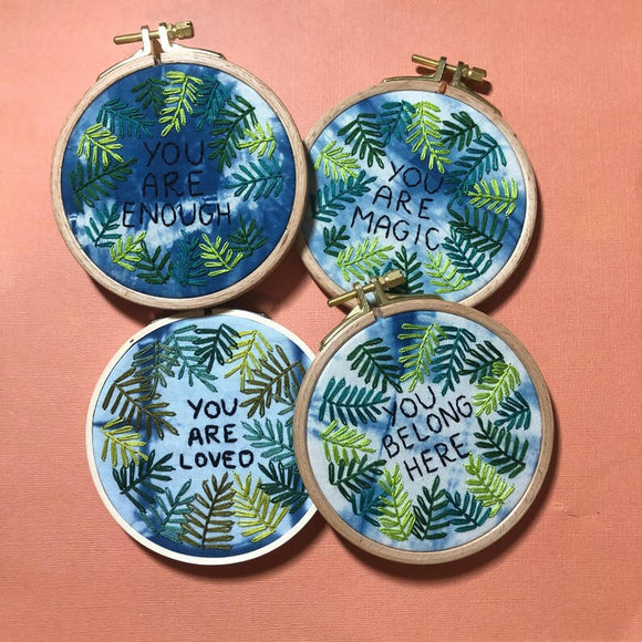 Positive Plants DIY Embroidery Kit.