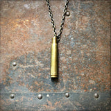 Single Bullet Necklace - Brass 7mm