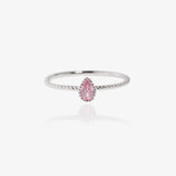 Pink Teardrop Stone Ring