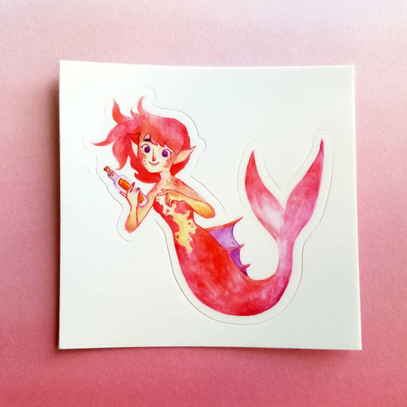 Underwater Pen Pal Mermaid Vinyl Sticker