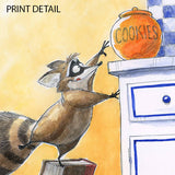 "A Good Book To Have" Raccoon Print