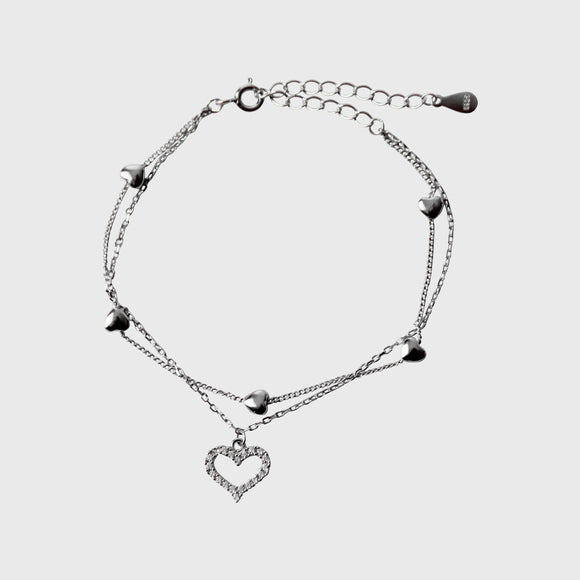 Hearts Double Layer Bracelet