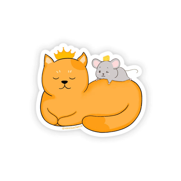 Cat & Mouse Sticker