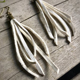 Mini Tassel Earrings - White