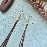 Mini Feather Earrings - Coachman Brown