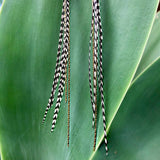 Mini Feather Earrings - Grizzly