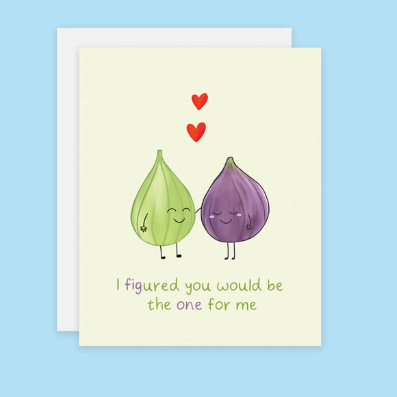 Fig Pun Love Card, Anniversary Pun Card