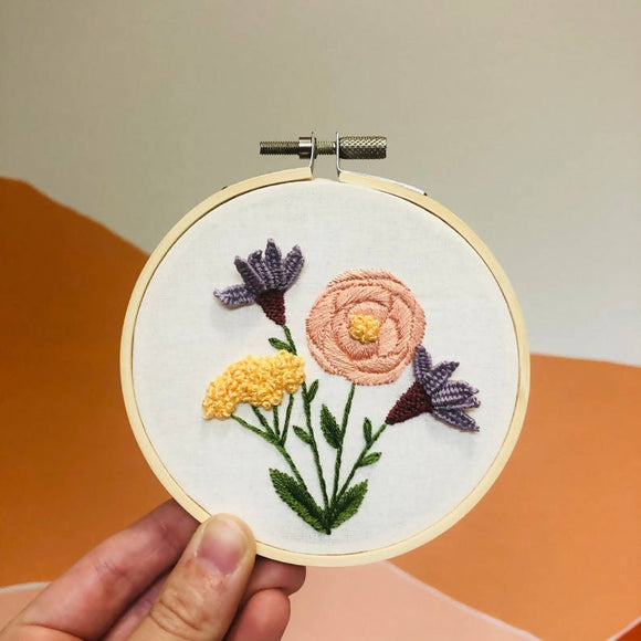 Blooming Wildflowers DIY Beginner Embroidery Kit