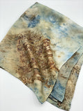 Blue and Rust Silk Bandana scarf