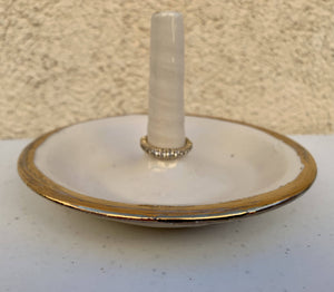 Gold Rimmed Ring Dish