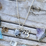 Yoga Inspired Ohm Necklace with Jasper