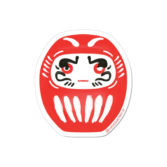 Daruma Sticker, Japanese Daruma Doll Vinyl Sticker