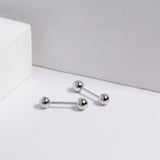 Simple Silver Screw Back Earrings