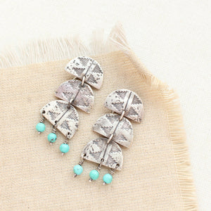 Pakal Trio Turquoise Post Earrings
