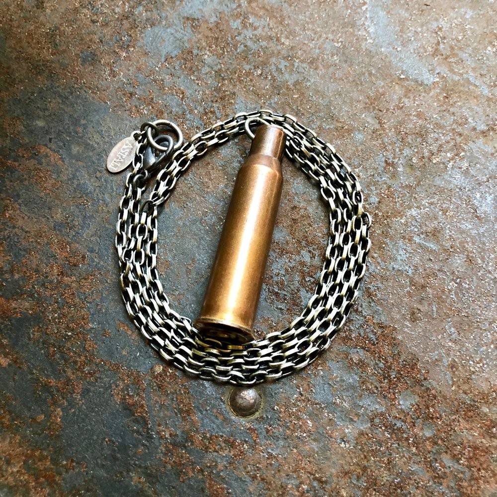 Industrial Style Copper & Silver Bullet Necklace - Unisex – SureShot Jewelry