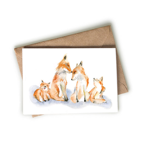 Fox Family Card