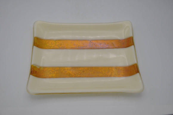 Ivory and gold dish