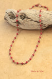 Red coral and copper artisan necklace.