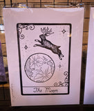 The Moon Tarot Card Jackalope Art Print