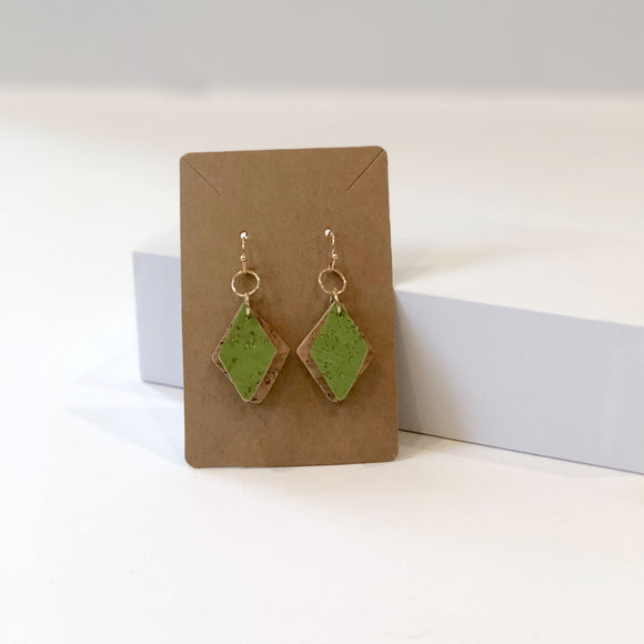 Diamond Earrings - Green