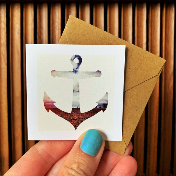 Nautical Beach Anchor Greeting Card
