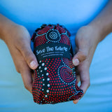 Compact Kitenge Tote Bag- "Scarlet Begonia"