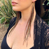 Extra Long Feather Earrings - Ginger Grizzly