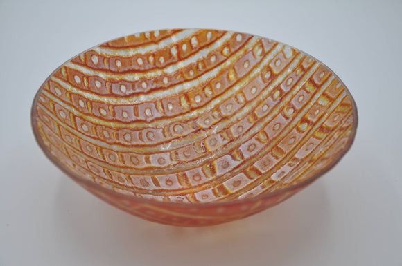 engraved orange bowl