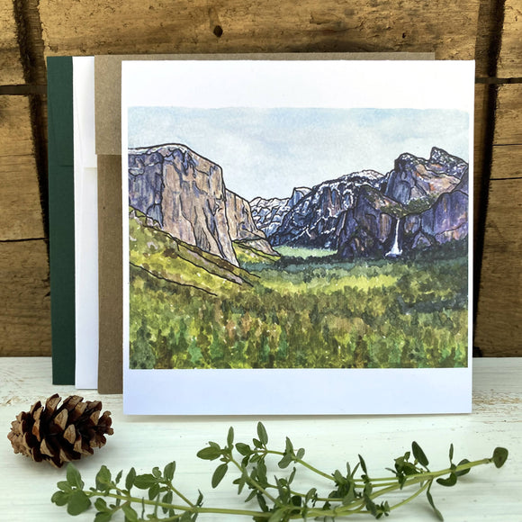 Yosemite Valley: Watercolor Series Art Card