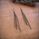 Mini Feather Earrings - Grizzly