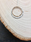 Gold and Sterling Silver Circle Necklace