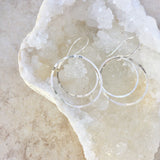 Small Sterling Silver Double Hoops