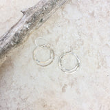 Small Sterling Silver Double Hoops