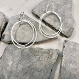 Sterling Silver Double Oval Hoop Earrings