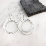 Sterling Silver Round Double Hoop Earrings