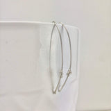 Hammered Silver Threader Earrings