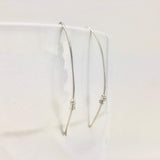 Hammered Silver Threader Earrings