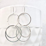 Sterling Silver Interlocking Bubble Earrings