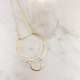 Geometric Gold Halo Necklace