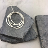 Silver Four Moon Necklace