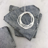 Silver Four Moon Necklace