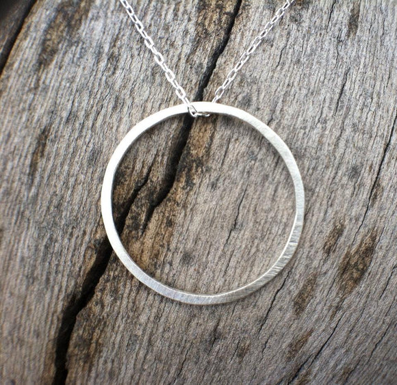 Small Silver Karma Necklace
