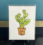 Geometric Cactus Plant Art Print