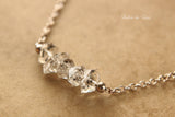 Herkimer diamond silver necklace.